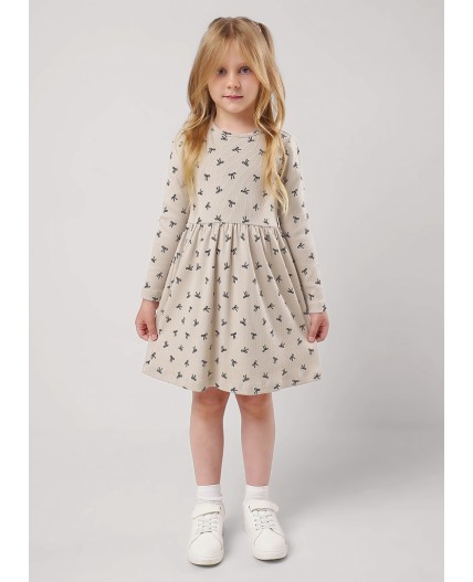 CLE Платье дев. 756819шн, бежевый/чёрный