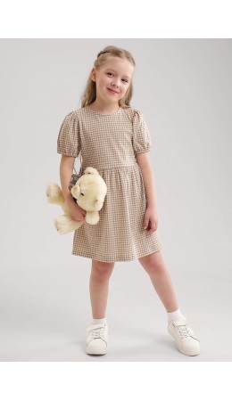 CLE Платье дев. 757145кдн, бежевый/св.коричневый