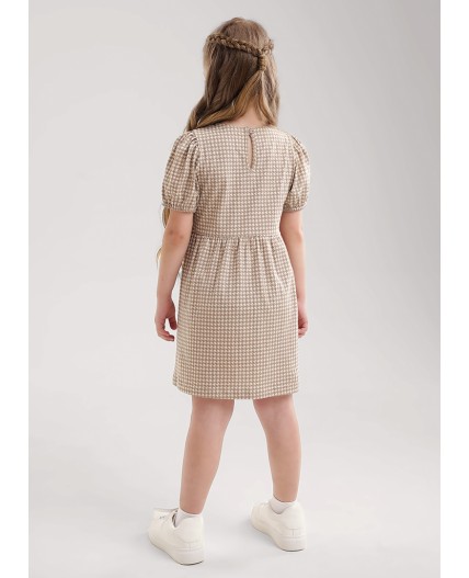 CLE Платье дев. 757145кдн, бежевый/св.коричневый