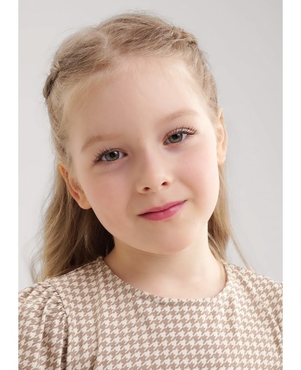 CLE Платье дев. 757145кдн, бежевый/св.коричневый