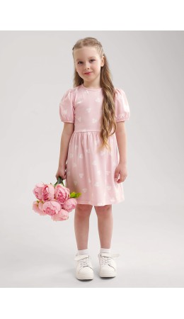 CLE Платье дев. 757145кдн, св.розовый/молочный