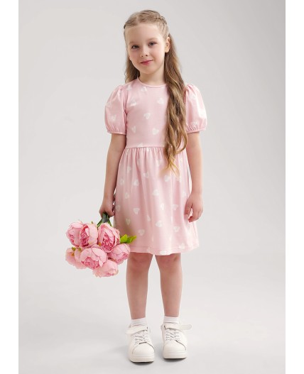 CLE Платье дев. 757145кдн, св.розовый/молочный