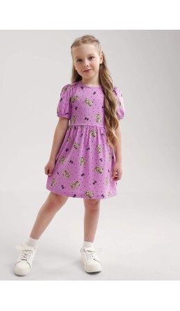 CLE Платье дев. 757145кдн, т.розовый/чёрный