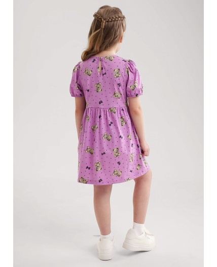 CLE Платье дев. 757145кдн, т.розовый/чёрный