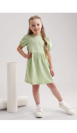 CLE Платье дев. 757145кдн, св.зелёный/молочный