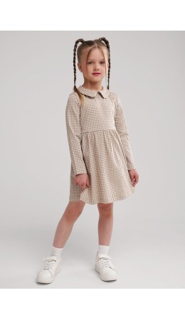 CLE Платье дев. 757146кдн, бежевый/св.коричневый
