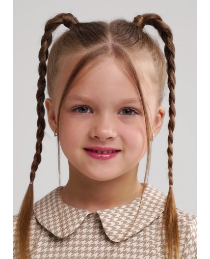 CLE Платье дев. 757146кдн, бежевый/св.коричневый