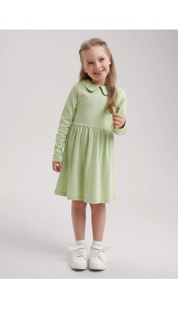 CLE Платье дев. 757146кдн, св.зелёный/молочный