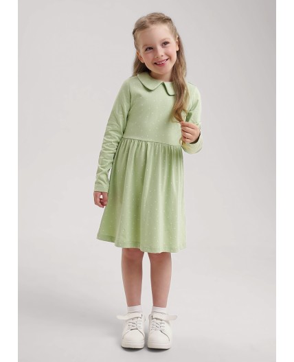 CLE Платье дев. 757146кдн, св.зелёный/молочный