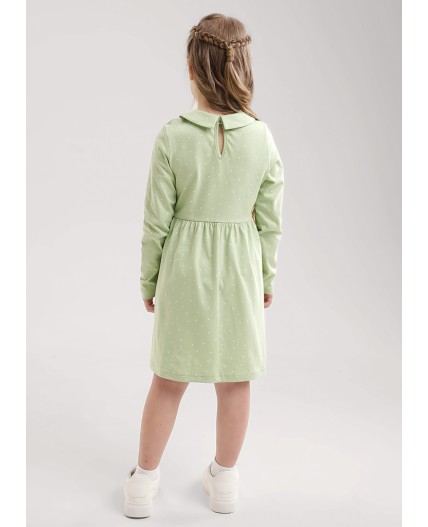 CLE Платье дев. 757146кдн, св.зелёный/молочный