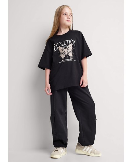 CLE Футболка дев. 756885/25кд_п2, чёрный