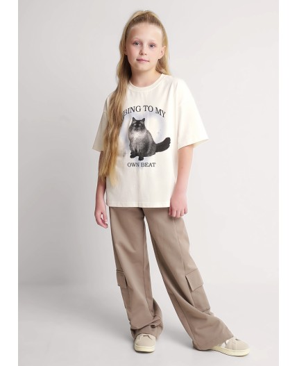 CLE Футболка дев. 756885/25кд_п3, молочный