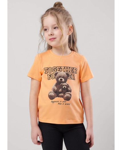 CLE Футболка дев. 757118г_п, св.оранжевый