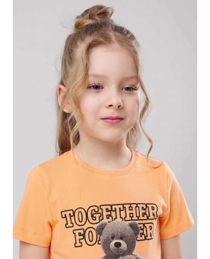 CLE Футболка дев. 757118г_п, св.оранжевый