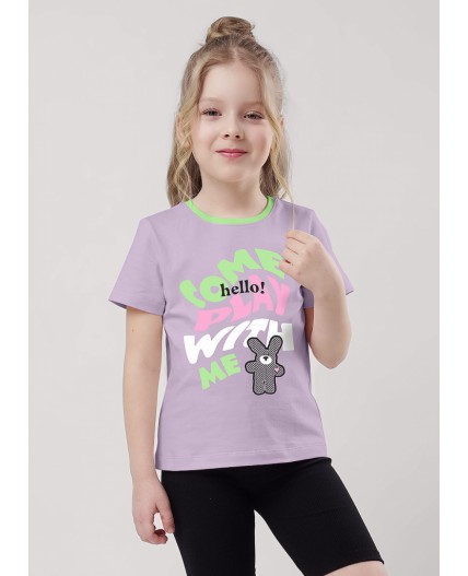 CLE Футболка дев. 757119кд_п, св.фиолетовый