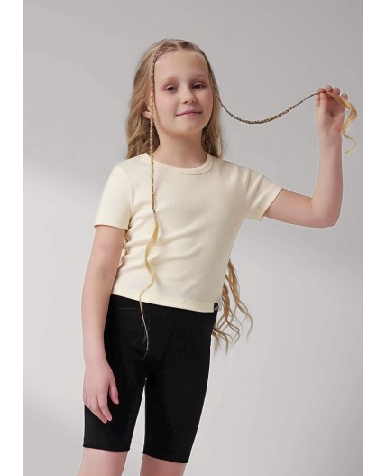 CLE Футболка дев. 757135/22ш, молочный
