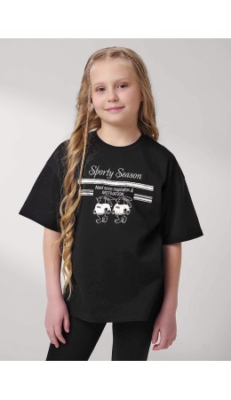 CLE Футболка дев. 757137/22кд_п, чёрный