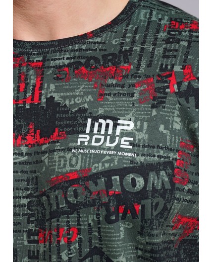 CLE Футболка муж. 541915/02ггн_п, т.зелёный/т.красный