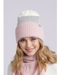CLE Шапка 433809паш, молочный/св.розовый