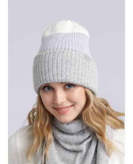 CLE Шапка 433809паш, молочный/св.сиреневый