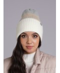 CLE Шапка 433809паш, меланж св.серый/молочный