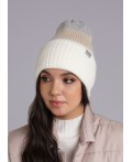 CLE Шапка 433809паш, меланж св.серый/молочный