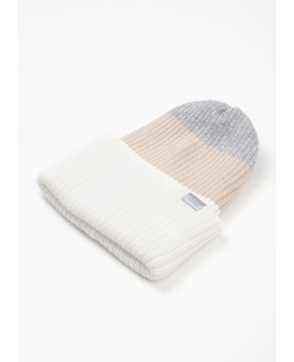 CLE Шапка 433809паш, меланж св.серый/молочный