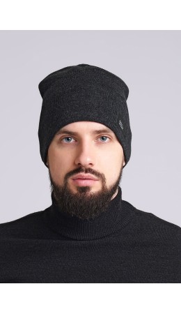 CLE Шапка 433902аш, меланж т.серый