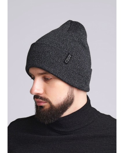 CLE Шапка 433922аш, меланж т.серый/серый