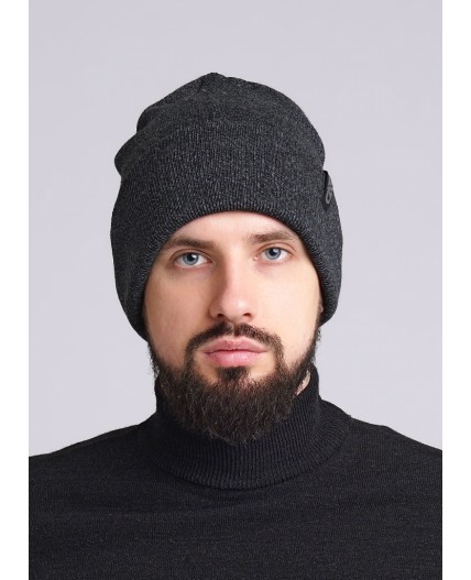 CLE Шапка 433922аш, меланж т.серый/серый