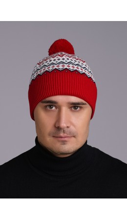 CLE Шапка 433975ак флис, бордовый