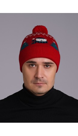 CLE Шапка 433976ак флис, бордовый