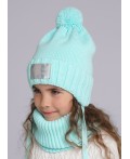 CLE Шапка дет. 433815ап флис, ментоловый