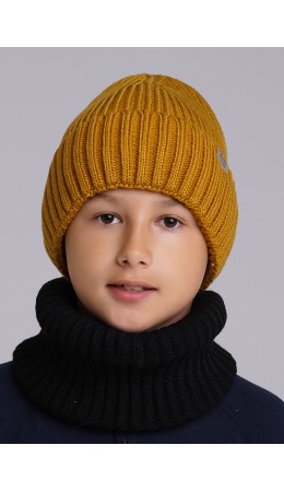 CLE Шапка дет. 433854ак флис, горчичный