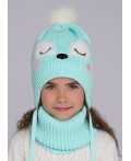 CLE Шапка дет. 433866ап флис, ментоловый