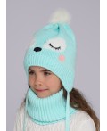 CLE Шапка дет. 433866ап флис, ментоловый