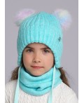 CLE Шапка дет. 433879ап флис, ментоловый