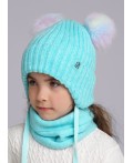 CLE Шапка дет. 433879ап флис, ментоловый