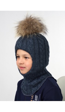 CLE Шапка-шлем дет. 423536ап, джинсовый