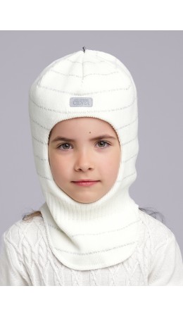 CLE Шапка-шлем дет. 433872ак флис, белый