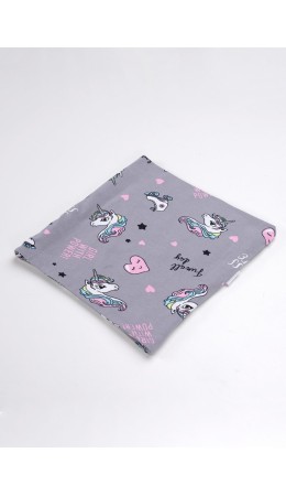 CLE Шарф 'Снуд' дет. 525774гн, св.серый/чёрный