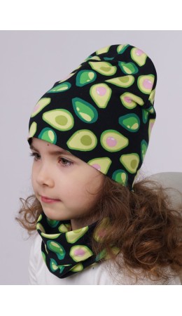 CLE Шарф 'Снуд' дет. 525774гн, чёрный/св.зелёный