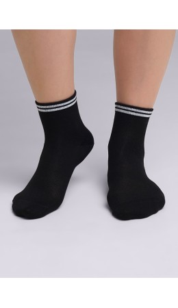 CLES Носки жен.L2004 market line сетка, чёрный