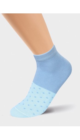 ЭЙС Носки жен.Д142 хл+эл укор, голубой/св.голубой