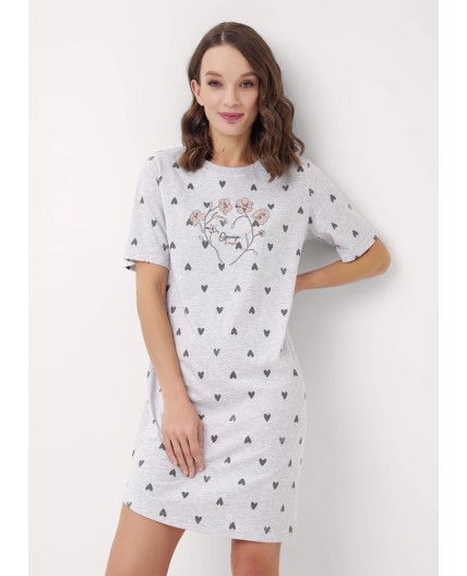 CLE LDR15-1171 Платье жен., меланж св.серый/т.серый