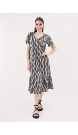 CLE LDR25-1170 Платье жен. Сандал, т.коричневый/молочный