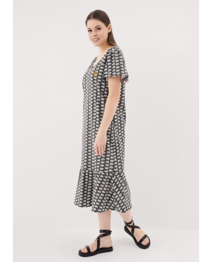 CLE LDR25-1170 Платье жен. Сандал, т.коричневый/молочный