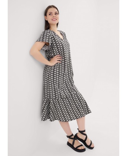 CLE LDR25-1170 Платье жен. Сандал, т.коричневый/молочный