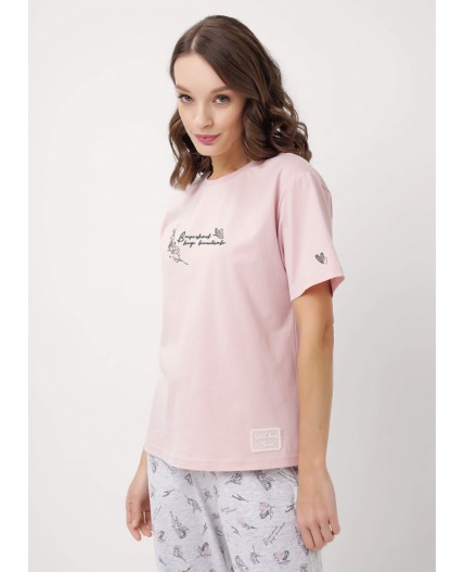 CLE LP15-1171/1 Набор одежды жен., розовый/меланж св.серый