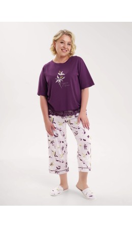 CLE LP15-1183 Набор одежды жен., т.фиолетовый/св.розовый